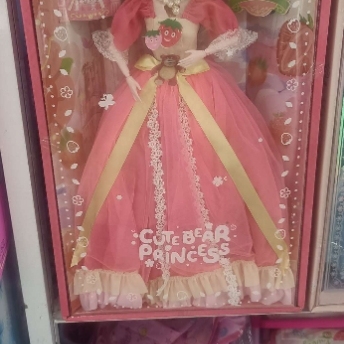 Pink Fairy Strawberry Doll Singing Story Light Wedding Dress Princess Dress-up Girls Playing House Toy Gift Box