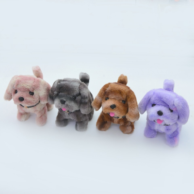 Plush Toy Electric the Toy Dog Big Head Electric Dog Wagging Tail with Dog Barking Stall Hot Sale Factory Direct Sales