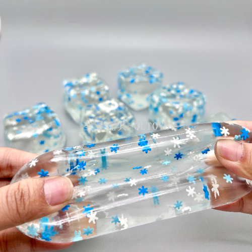 水立方方形雪花麦芽糖捏捏乐解压玩具慢回弹创意手捏大方块
