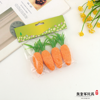 New Simulation Carrot Family Kitchen Decoration Easter Decorative Gift Resurrection Rabbit Props Cross-Border Wholesale