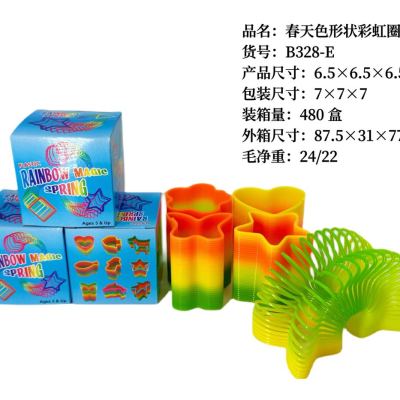 Rainbow Spring Modeling Children's Baby Early Childhood Education Magic Elastic Spring Coil Snaps Stacked
