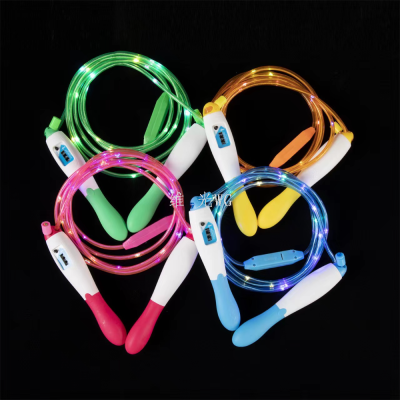 Skipping Rope with Counter Children's Luminous Flash Skipping Rope Sports Fitness Skipping Rope Factory Wholesale