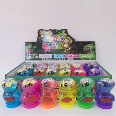Slim Crystal Mud Non-Stick Hand Children's Colored Clay Clay Factory Direct Supply Bubble Mud Toy Set Bear