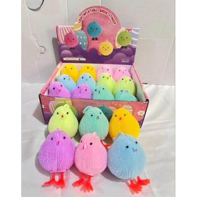Cross-Border Hot Selling Chick Dense Fur Ball Squeezing Toy Novelty Toys Decompression Vent Luminous Toys