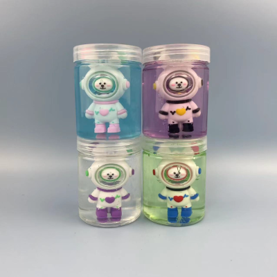 Novelty Toys 4 Small Animal Spaceman Crystal Mud Colored Clay Slim Toys in Stock Direct Selling Wholesale Children