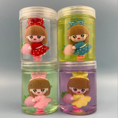 Novelty Toys 4 Peach Girls Crystal Mud Colored Clay Slim Toys in Stock Direct Selling Wholesale Children