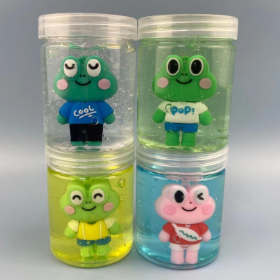Novelty Toys 4 Frog Crystal Mud Colored Clay Slim Toys in Stock Direct Selling Wholesale Children DIY Toys