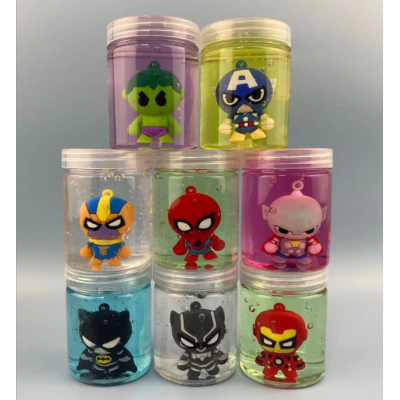Novelty Toys 8 Q Version Super Hero Crystal Mud Colored Clay Slim Toys in Stock Direct Selling Wholesale DIY