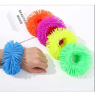 Cross-Border Hot Selling Furry Bracelet Decompression Toy Vent Ball Decompression Children's Toy TPR New Exotic Toy