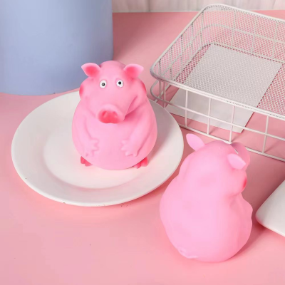New Pink Sitting Pig Squeezing Toy Novelty Toy Net Red Pig Stall Toy Decompression Toy Decompression Vent