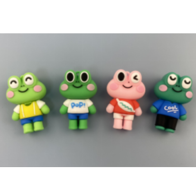 Creative 4 Frog Doll Car Net Red Fashionable Words Cartoon Keychain Pendant Small Gift Wholesale