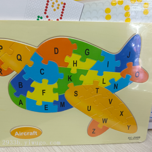 English Wood Board Plane Puzzle Aircraft Animal Car and Other Patterns