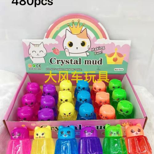 small crown crystal mud decompression toy colored mud hundred years old fairy crystal mud