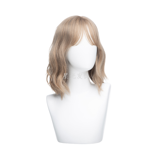 women‘s wig head cover internet celebrity same style temperament collarbone length haircut all-matching youthful-looking whole top high level 6287