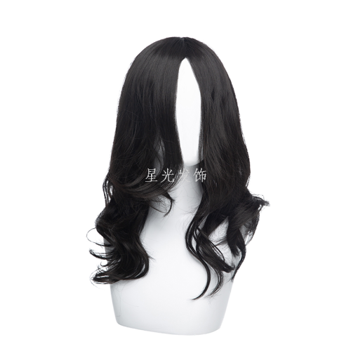 wig female long hair artificial hair legal system oxygen volume fluffy invisible no draping can be tied and scattered full-head wig
