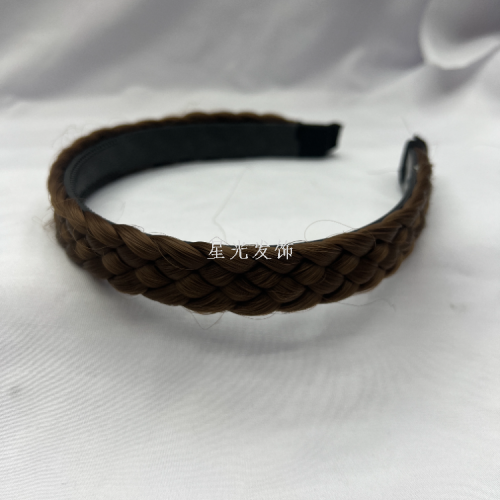 2. 5cm wide five-strand hand-woven wig hair hoop fashion braid headdress hair hoop braided hair head buckle ornament