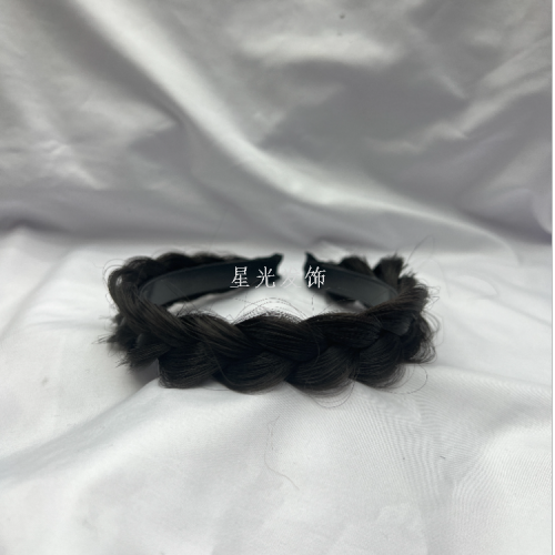 2.5cm wig hair hoop korean style toothed twist braid fashion braid headdress hair hoop braided hair head buckle ornament