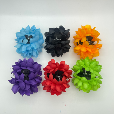Straight Hair Accessories Grip Exaggerated Little Flower Back Head Updo Artificial Flower Barrettes Small Floral Decorations Barrettes