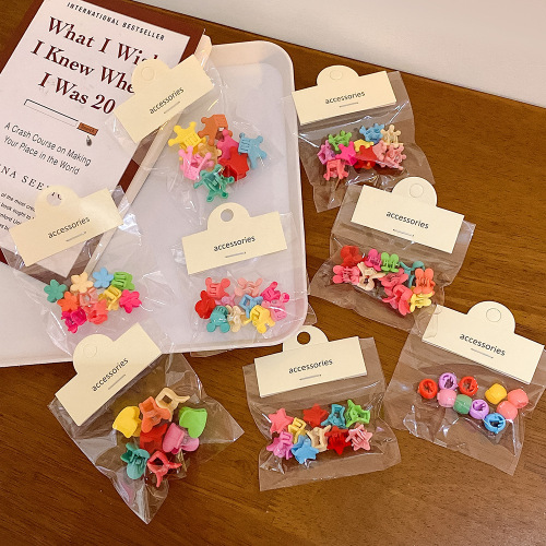 Korean Style Candy Color Crown Small Jaw Clip Girl Small Barrettes Cartoon Flower Braided Hair Side Bang Clip Accessories