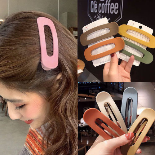 Factory Direct Sales Rubber Paint Frosted Hairpin Female Duckbill Clip Wholesale Large Bangs Candy Color Side Clip