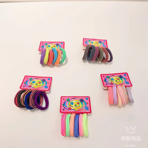 foreign trade large towel ring card bag hair accessories high elastic rubber band with line towel ring
