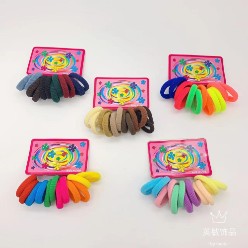children do not hurt hair towel ring color tie small hair ring girl cute hair ring do not hurt hair 12 pack