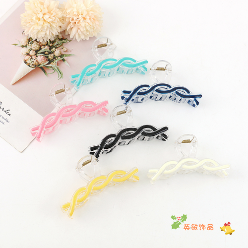 korean ins twist large hair clip oil dripping hair accessories solid color back head shark clip clip all-match hairpin headdress