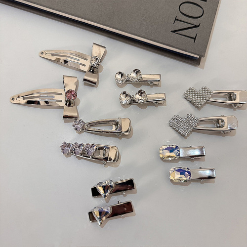super flash rhinestone barrettes bang clip girl bar hairclip side clip hair accessories japanese and korean outing ornament women