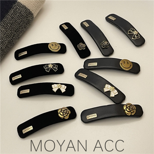 new texture small fragrance style metal series hairpin simple headdress side bangs clip temperament wild broken hair bb clip