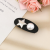 Korean Style Classic Style Black Highlight Pearl Heart Pentagram Hairpin Small Duckbill Clip Fashion Simple Side Clip