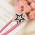 Sweet Cool Five-Pointed Star Metal Barrettes Letters Full Diamond Side Clip Duckbill Clip Bang Clip New Clip Hair Accessories Headdress for Women