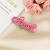 Korean Style Sweet Letters Rhinestone Bangs Clip Hair Accessories Pink New Bow Hair Clip Hairpin XINGX Clip Hairware