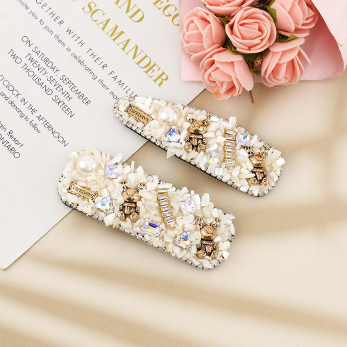 Korean Dongdaemun New Pearl Rhinestone Barrettes Vintage Temperamental Bangs Clip Bunny Side Clip Hairpin Hair Accessories