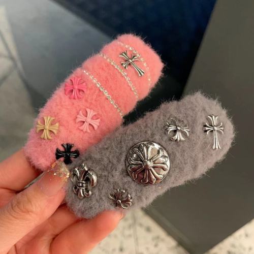 cross heart barrettes side pure desire autumn and winter plush bb clip shredded hair bangs clip female large dignified rhinestone hair accessories female