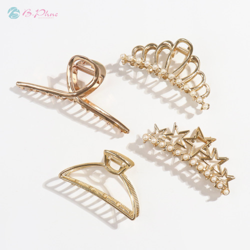beifei metal hair grip shark barrettes matte clip elegant graceful hairpin korean headwear for women