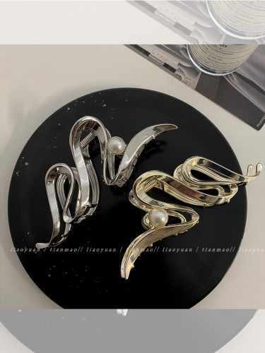 barrettes women‘s back head grip metal large shark clip hairpin internet celebrity new clip hairware hair claw