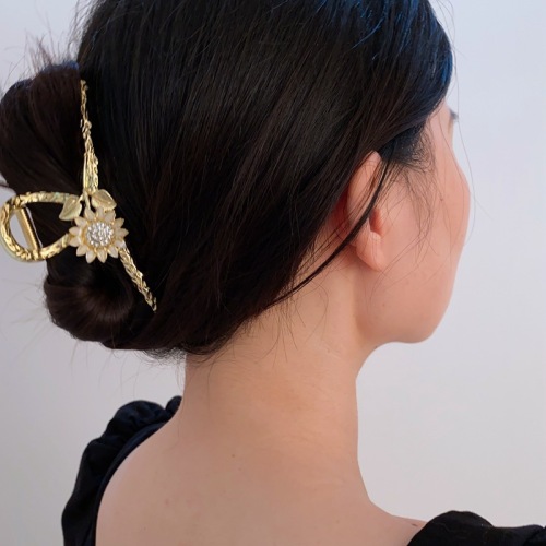 design flower barrettes little daisy diamond ponytail clip hair claws south korea bloggers same style headdress new