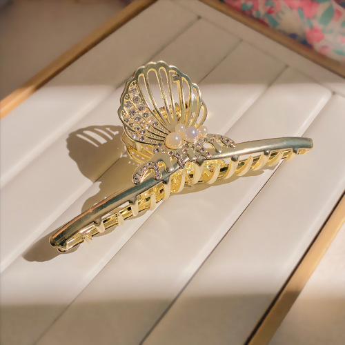 high-grade metal grip large hair clip south korea hair jaw clip grip personalized headdress back head internet celebrity shark clip hairpin