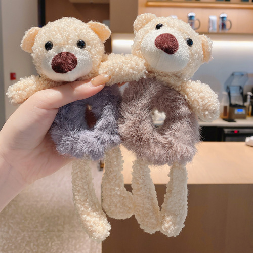 bebear headband female winter cute little bear hair band internet celebrity autumn and winter hair accessories hair rope plush hair ring
