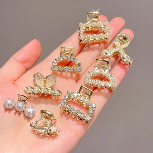 pearl small jaw clip women‘s small and exquisite barrettes back head loose clip small clip headdress hairpin new