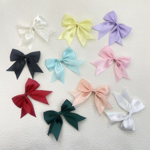 cross-border hot sale candy color solid color bow dovetail children‘s barrettes children‘s hair accessories baby bang side clip