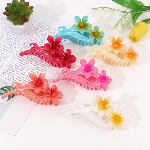 早春花朵抓夹大号2025新款高级感鲨鱼夹气质发夹女后脑勺夹子发饰