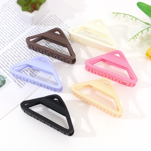 三角磨砂发夹女高级感简约小众ins抓夹气质盘发鲨鱼夹后脑勺发饰