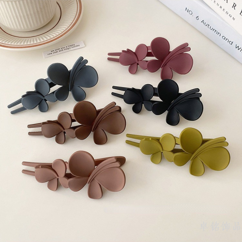 internet celebrity high-grade butterfly clip back head updo gadget barrettes female duckbill grip bar hairclip headdress