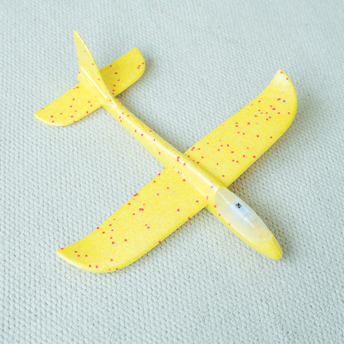 48cm大号泡沫飞机发光玩具手抛飞机航模儿童滑翔机活动地推礼品节