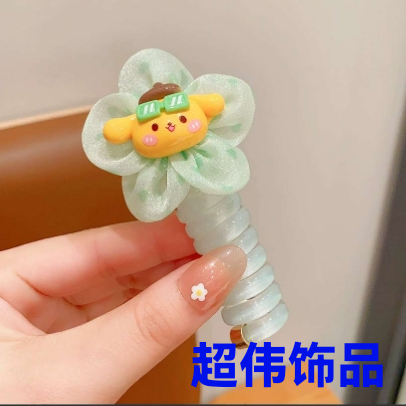 爆款网红儿童卡通三丽欧发圈电话线头绳女童编发神器可爱高弹发