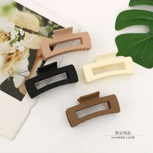 磨砂方形发夹女后脑勺复古发饰洗澡盘发抓夹简约亚克力鲨鱼夹