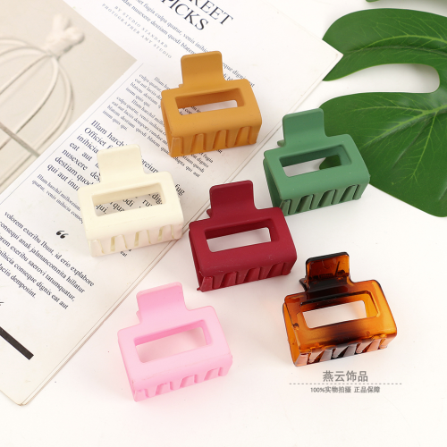 韩版方形镂空发夹后脑勺抓夹小号成人半扎发头饰鲨鱼夹发卡夹子女