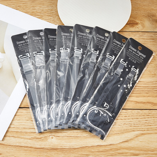 包胶扣加厚透明磨砂隐形带透明肩带隐形肩带文胸带调整型内衣带