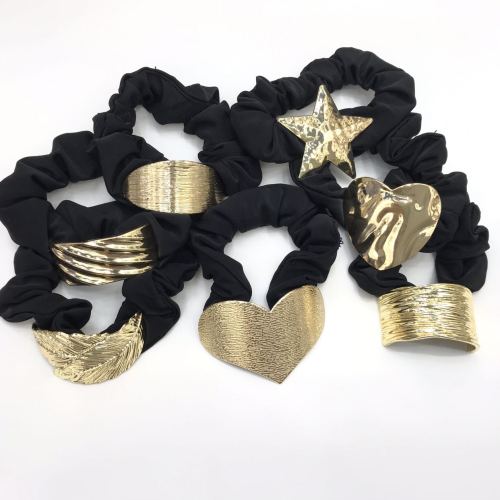 alloy hair bands a variety of heart-shaped five-pointed star leaf-shaped new rubber bands